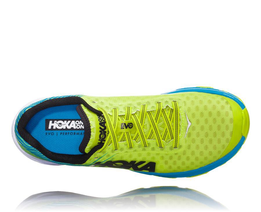 Tenis Hoka One One Feminino Verdes/Azuis - Evo Carbon Rocket - 839-MDWPSR